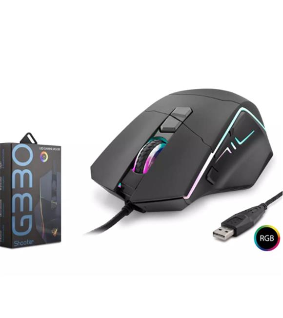 Hadron G330 Shooter 8 Buttons RGB 6400 DPI Usb Oyuncu Mouse (1,50cm Kablo Uzunluğu)