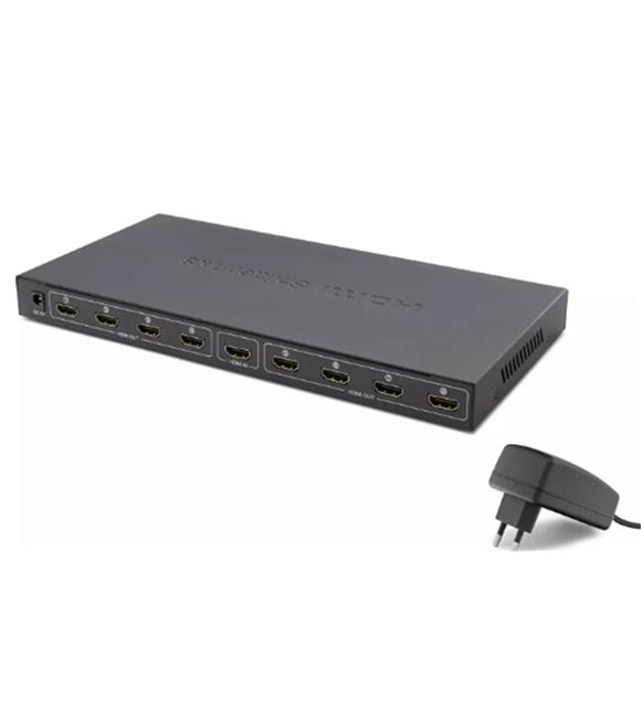 Hadron Hdx1332 8 port Hdmi Splitter 1.4V 1080P 4K 1-In 8-Out Siyah