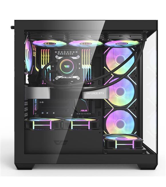 darkFlash DS900-B 650W 80+ Power Supply 4-12cm ARGB Fan Siyah Kasa