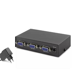 Hadron Hdx1277 2 Port Vga Splitter 200Mhz 1-In 2-Out Siyah
