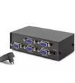 Hadron Hdx1278 4 Port Vga Splitter 200Mhz 1-In 4-Out Siyah
