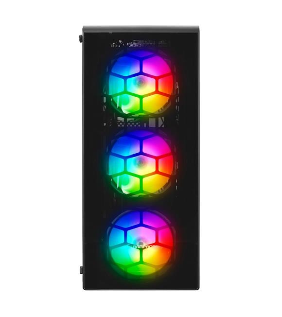 Rampage REDSKY RGB 4-12cm RGB Fanlı 700W 80 Plus Bronze Tempered Camlı Gaming Oyuncu Kasası