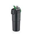 Shotay ST-8133 Çift Kullanım Pipetli/Rahat İçim Siyah 750ml Çelik Matara