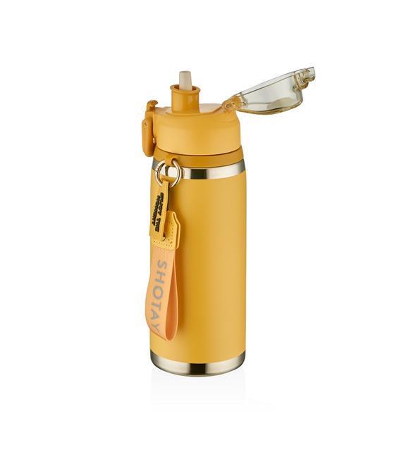 Shotay ST-8160 750ml Pipetli Sarı Çelik Matara