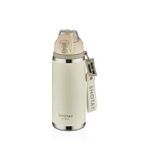 Shotay ST-8160 750ml Pipetli Beyaz Çelik Matara