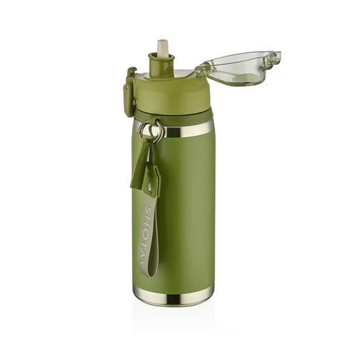 Shotay ST-8160 750ml Pipetli Yeşil Çelik Matara Okula Dönüş 2026 — Çanta, Defter, Kalem Ve Matara İndirimleri