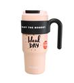 Shotay ST-8917 Çift Kullanım Pipetli/Rahat İçim Pembe 1000ml Çelik Matara_1)