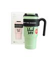 Shotay ST-8917 Çift Kullanım Pipetli/Rahat İçim Yeşil 1000ml Çelik Matara