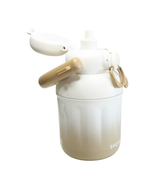 Shotay ST-8931 680ml Pipetli Beyaz-Krem Çelik Matara
