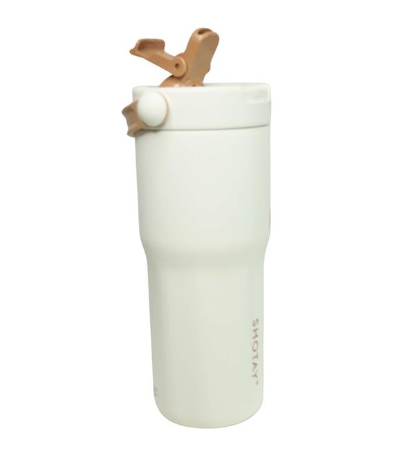 Shotay ST-8902 680ml Pipetli Beyaz Çelik Matara