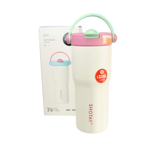 Shotay ST-8902 680ml Pipetli Pembe Çelik Matara Okula Dönüş 2026 — Çanta, Defter, Kalem Ve Matara İndirimleri