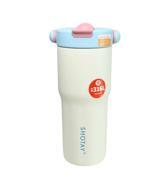 Shotay ST-8902 680ml Pipetli Mavi Çelik Matara