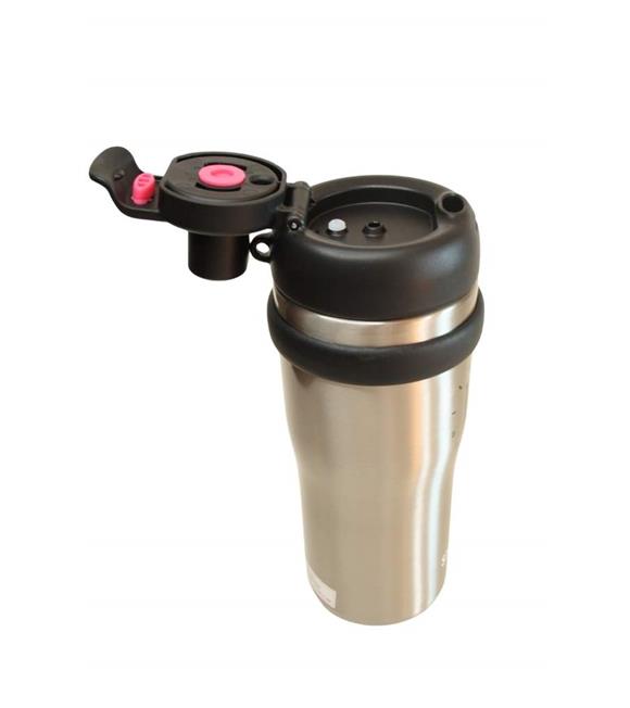Shotay ST-8918 Çift Kullanım Pipetli/Rahat İçim Gri 720ml Çelik Termos