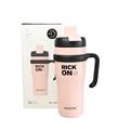 Shotay ST-8919 Çift Kullanım Pipetli/Rahat İçim Pembe 1000ml Çelik Termos