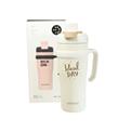 Shotay ST-8919 Çift Kullanım Pipetli/Rahat İçim Beyaz 1000ml Çelik Termos