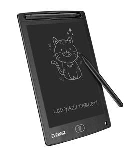 Everest EV-DY100 8,5" Siyah Tek Tuşla Sil Dijital Yazı Tahtası Yazı Alanı 125x175mm