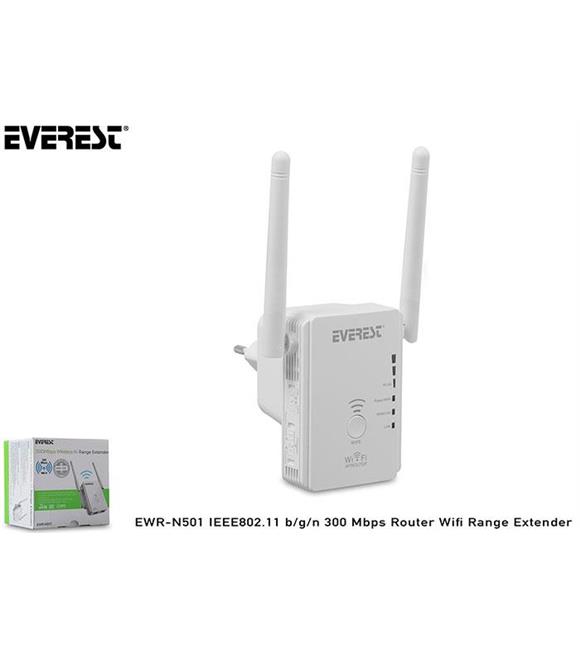 Everest EWR-N501 IEEE802.11 b-g-n 300 Mbps Router Wifi Range Extender