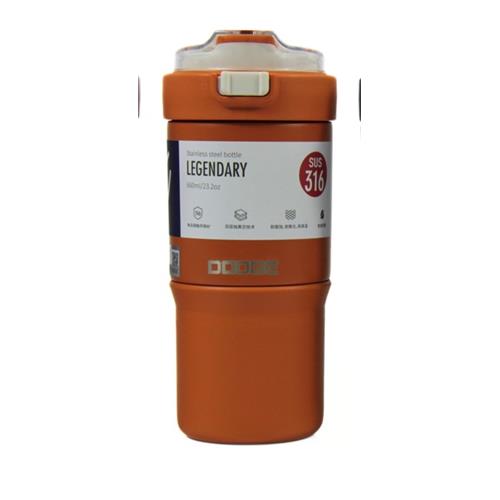 Dodge DB-23684 Çift Kullanım Pipetli/Rahat İçim Turuncu 660ml Çelik Termos Matara Ve Termos Fırsatları