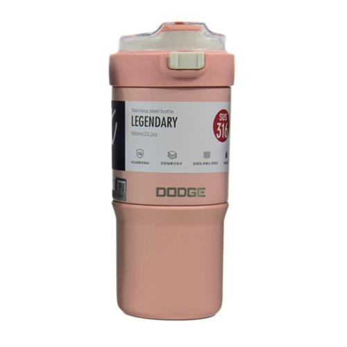 Dodge DB-23684 Çift Kullanım Pipetli/Rahat İçim Pembe 660ml Çelik Termos Matara Ve Termos Fırsatları