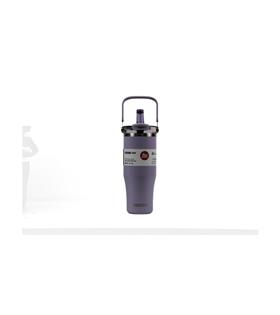 Dodge DB-24584 Çift Kullanım Pipetli/Rahat İçim Mor 1200ml Çelik Matara