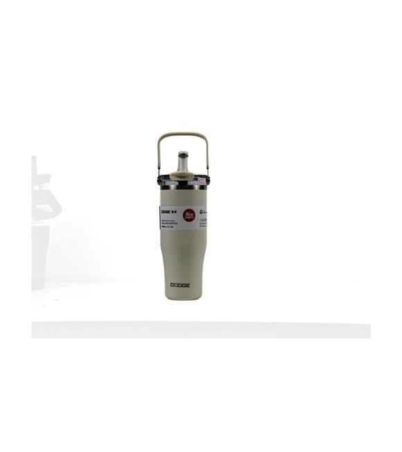 Dodge DB-24584 Çift Kullanım Pipetli/Rahat İçim Krem 1200ml Çelik Matara