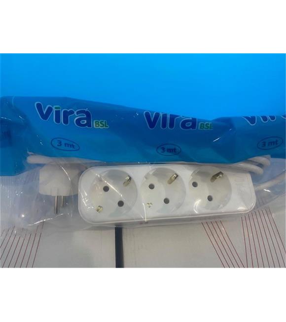 Vira 3lü 3mt Topraklı Priz