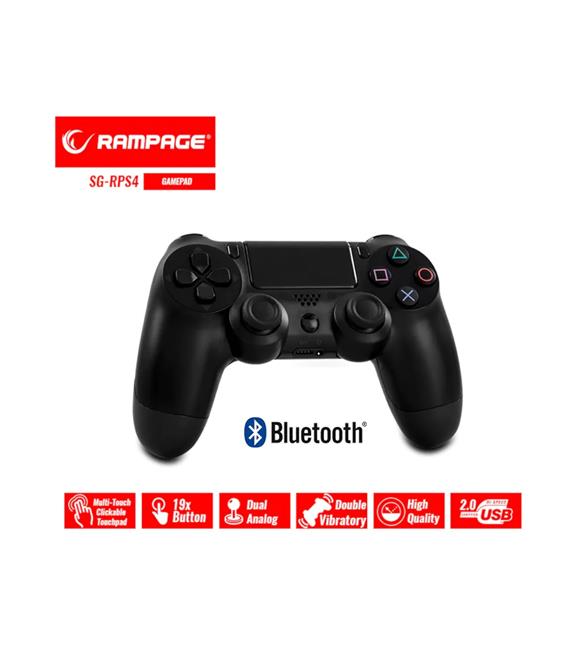 Snopy Rampage SG-RPS4 Siyah Bluetooth Çift Titreşimli PS4-Gamepad Joypad_1