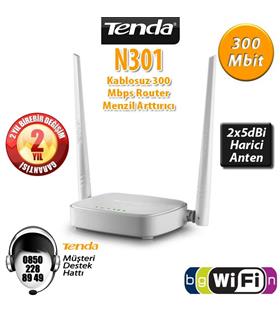Tenda N301 300 Mbps 4 Port Router 2 Anten