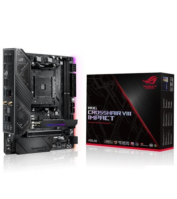 Asus Rog Crosshair VIII Impact AMD AM4 Ddr4 3000DMhz M2 Mini-DTX Anakart