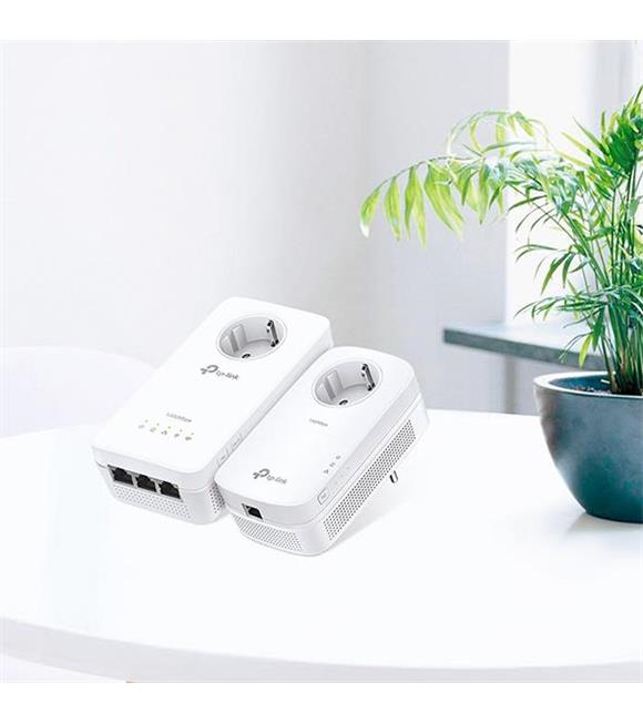 Tp-Link TL-WPA8630PKIT 1200 Mbps Priz Soketli 3 Port Gigabit Powerline Adaptör