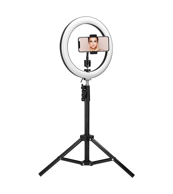 Asonic AS-SF200 10 inç 120 cm Tripodlu Telefon Tutuculu Youtuber & Makyaj Halka LED Işık