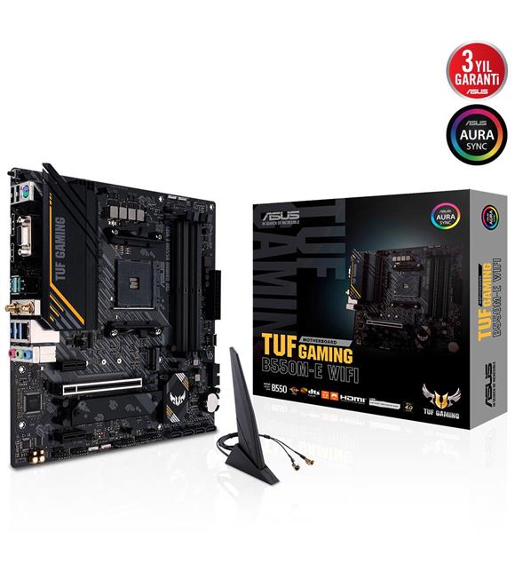 Asus Tuf Gaming B550M-E Wifi AMD AM4 128GB DDR4 4866Mhz M2 Dp-Vga-Hdmi mATX Anakart