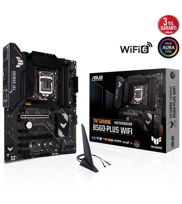 Asus Tuf Gaming B560-Plus Wifi Intel 11.Nesil Soket LGA1200 DDR4 128Gb Dp-Hdmi ATX Anakart
