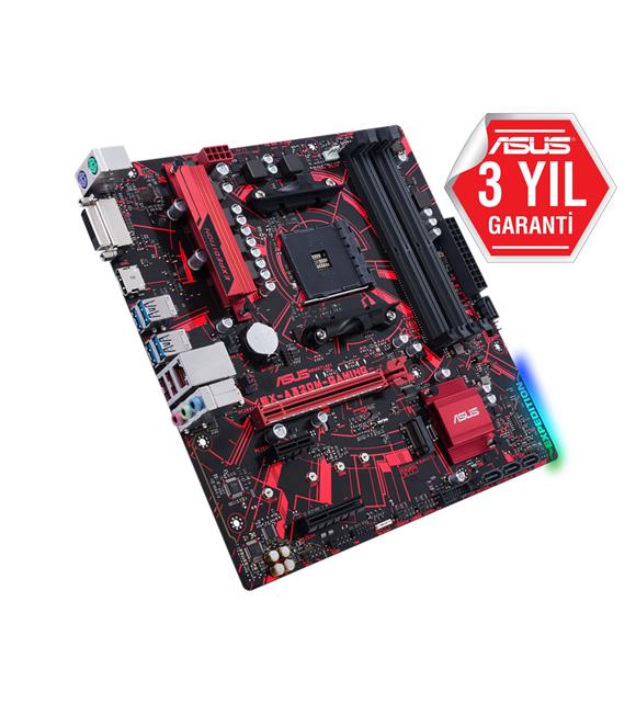 Asus Ex-A320M-Gaming AMD AM4 64GB DDR4 3200Mhz M2 Dvi-Hdmi mATX Anakart