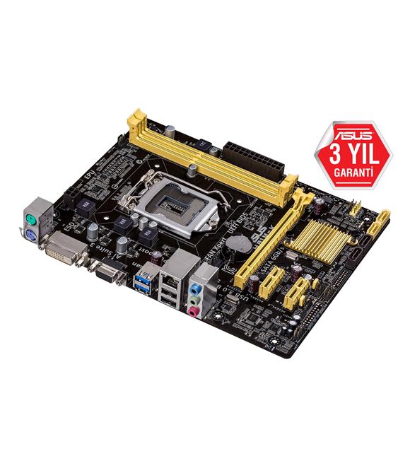 Asus H81M-K Intel LGA1150 4.Nesil DDR3 16GB 1066MHz Vga-Dvi uATX Anakart