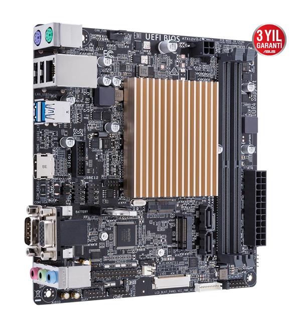 Asus Prime J4005I-C Intel Dahili Celeron İşlemci 8GB DDR4 2400MHz D-Sub-Hdmi Thin Mini ITX Anakart_1