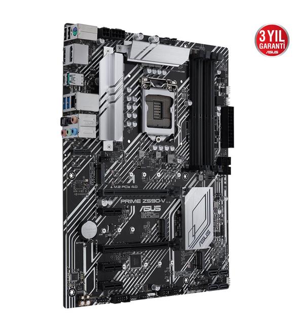 Asus Prime Z590-V-SI Intel Z590 Soket 1200 DDR4 5133(OC)MHz ATX Gaming (Oyuncu) Anakart