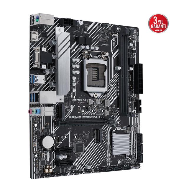 Asus Prime B560M-K 11.Nesil 5000Mhz(Oc) Ddr4 Soket LGA1200 M.2 Hdmi Vga Matx Anakart