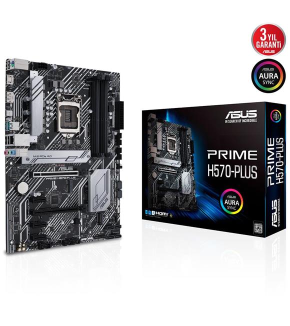 Asus Prime H570-Plus Intel LGA1200 11.Nesil DDR4 128GB M.2 Dp-Hdmi ATX Anakart