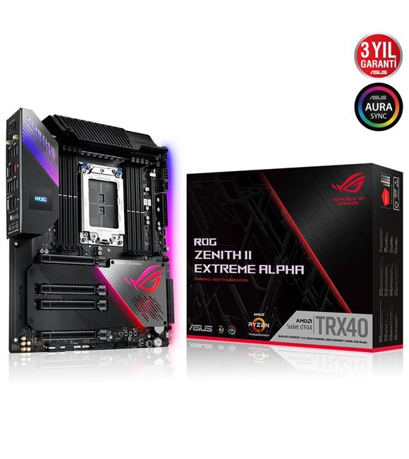 Asus Rog Zenith II Extreme Alpha AMD TRX40 256GB DDR4 4733Mhz M2 Extended ATX Anakart