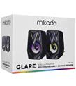 Mikado MD-S23 GLARE 2.0 Multimedia 3W-2 Siyah USB RGB Işıklı Gaming Speaker Hoparlör Stereo Giriş_1)