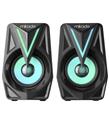Mikado MD-S23 GLARE 2.0 Multimedia 3W-2 Siyah USB RGB Işıklı Gaming Speaker Hoparlör Stereo Giriş