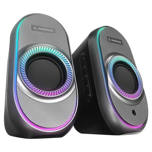 Rampage RMS-X3 2.0 6W Bluetooth Özellikli Siyah Multimedia RGB Işıklı Gaming USB Speaker Yaza Özel