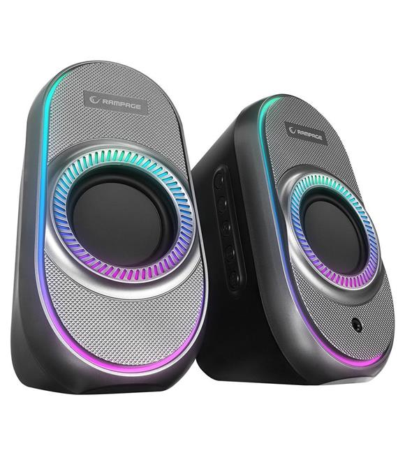 Rampage RMS-X3 2.0 6W Bluetooth Özellikli Siyah Multimedia RGB Işıklı Gaming USB Speaker