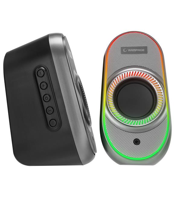 Rampage RMS-X3 2.0 6W Bluetooth Özellikli Siyah Multimedia RGB Işıklı Gaming USB Speaker