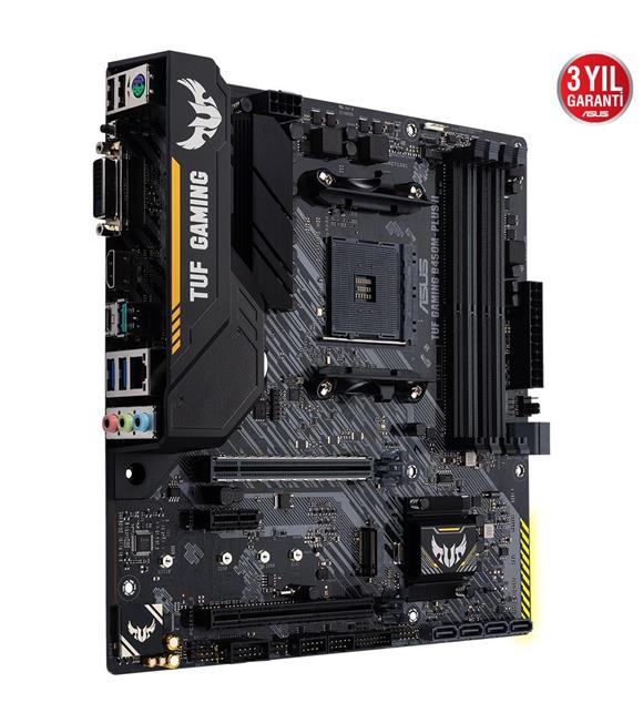 Asus Tuf B450M-Plus II Gaming BIOS FlashBack AMD B450 Soket AM4 DDR4 3466(OC)MHz mATX Gaming Anakart_1