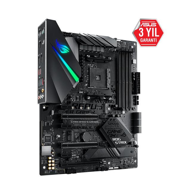 Asus Rog Strix B450-E Gaming AMD B450 Soket AM4 DDR4 4400(OC)MHz ATX Gaming (Oyuncu) Anakart
