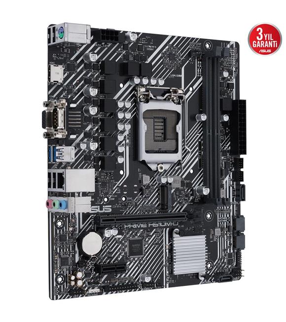 Asus Prime H510M-D Intel LGA1200 11.Nesil 64GB DDR4 3200MHz Vga-Hdmi M2 microATX Anakart