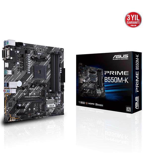 Asus Prime B550M-K AMD AM4 3.Nesil DDR4 VGA DVI HDMI Anakart