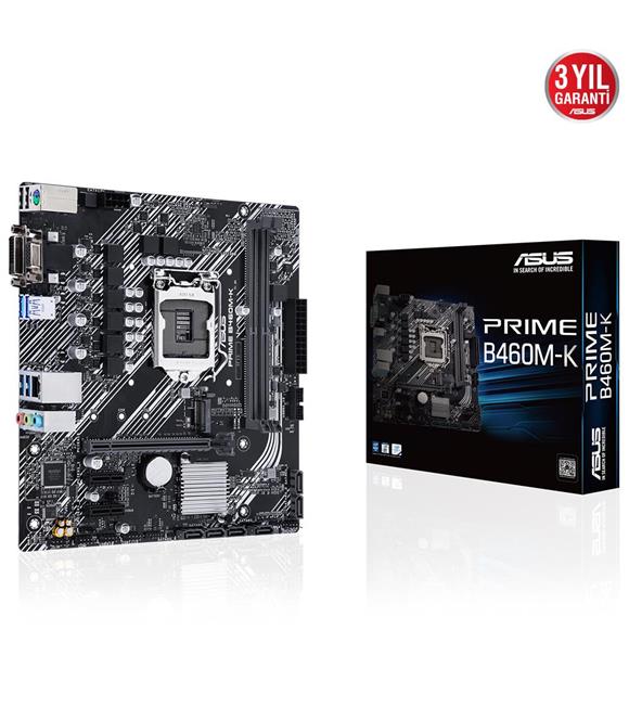 Asus Prime B460M-K Intel 10.Nesil DDR4 Dvi Vga M2 Usb3.1 Anakart